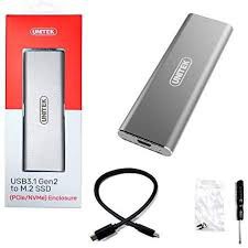 Box ổ cứng SSD M2 NVMe Unitek S1201A Chuẩn 3.1 Hỗ Trợ Đến 5Gbps (Xám)