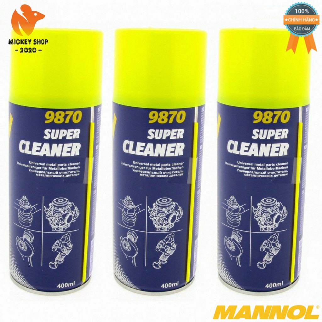 [ PRO] Tẩy Rửa Siêu Sạch Cho Động Cơ và Tẩy Rỉ Đa Năng MANNOL 9870 –400ML Super Cleaner, Hàng Chính Hãng –Mickey2020shop