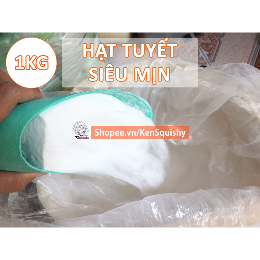 Tuyết Nhân Tạo 1000Gram/1Kg Siêu Mịn Nguyên Liệu Làm Slime Mây