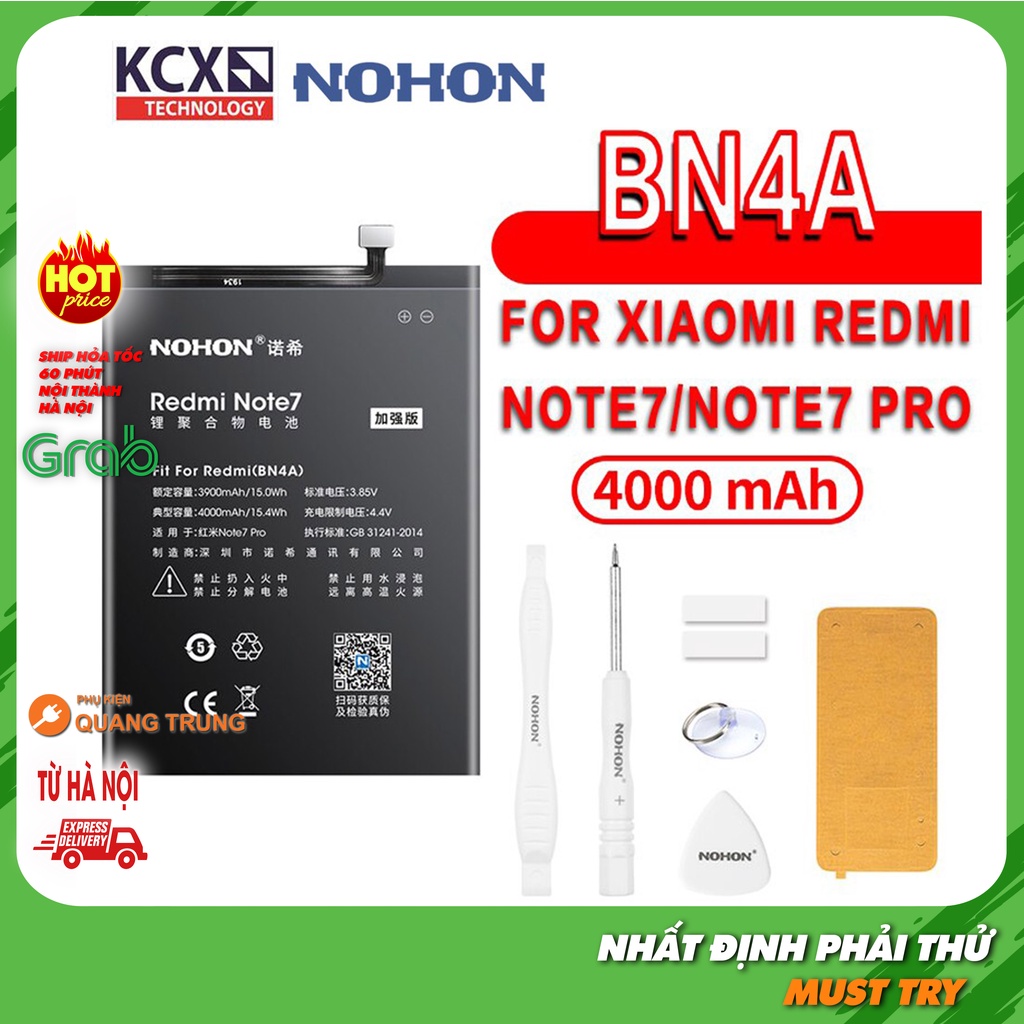 Pin nohon BN4A dành cho redmi note7, note7 pro dung lượng 4000mAh