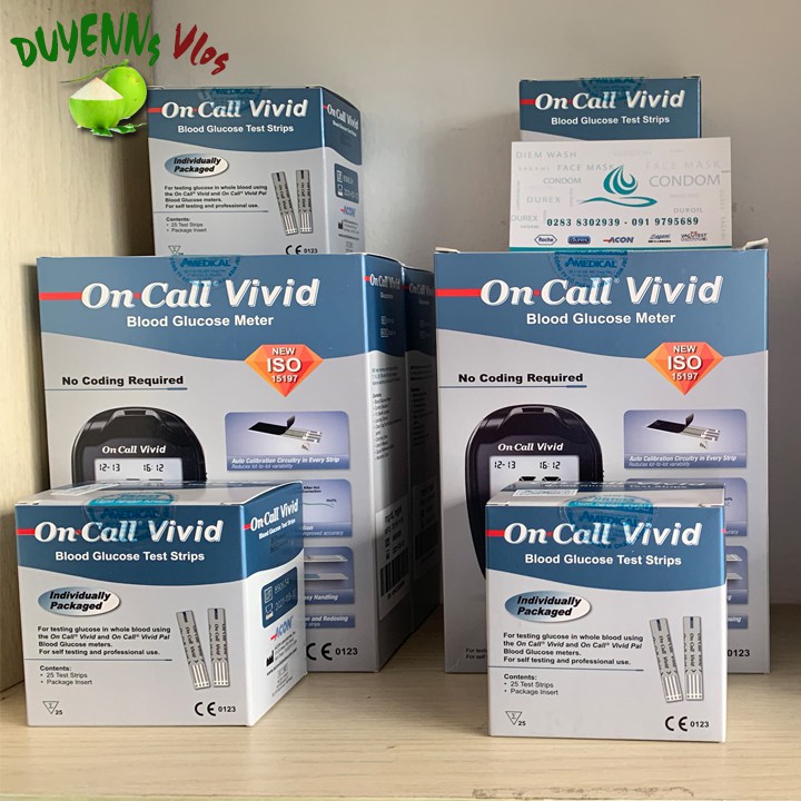 Que thử đường huyết ACON On Call Vivid hộp 25 test