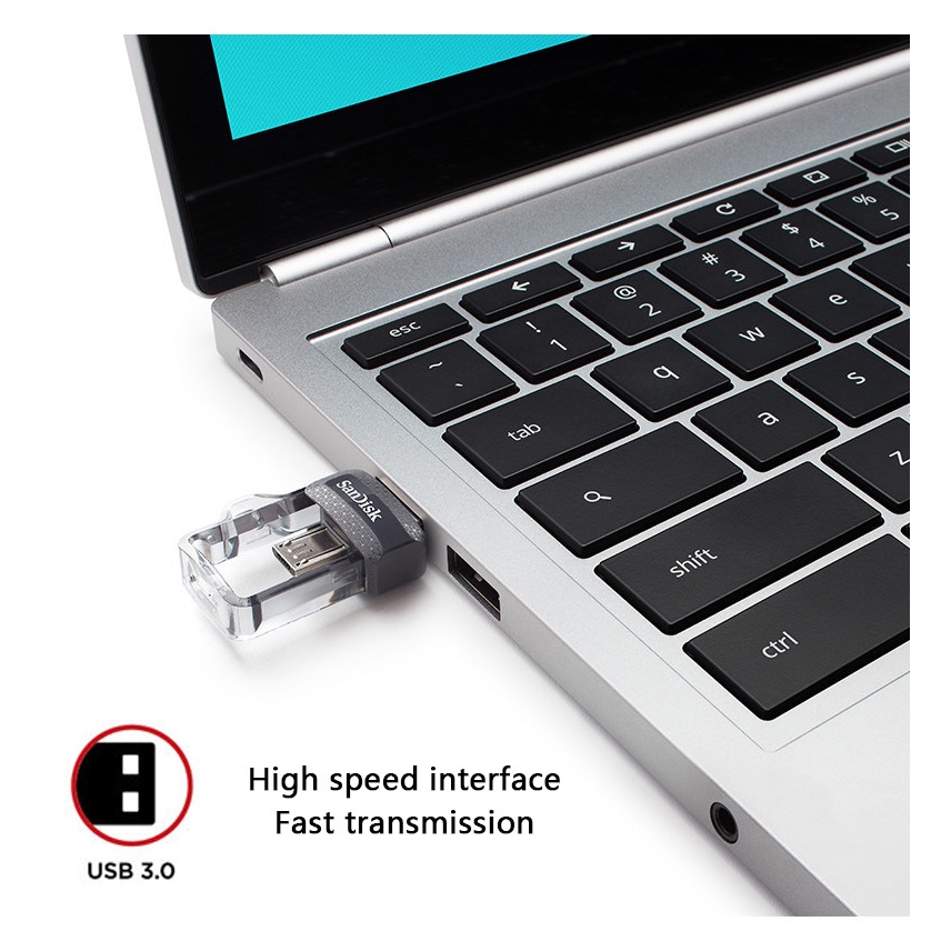 Usb 3.0 Otg 128gb 64gb 32gb Cho Pc / Android Micro
