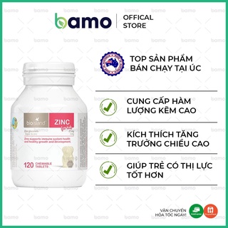 Kẽm bio island zinc cho trẻ từ 1 tuổi trở lên của úc - 120 viên