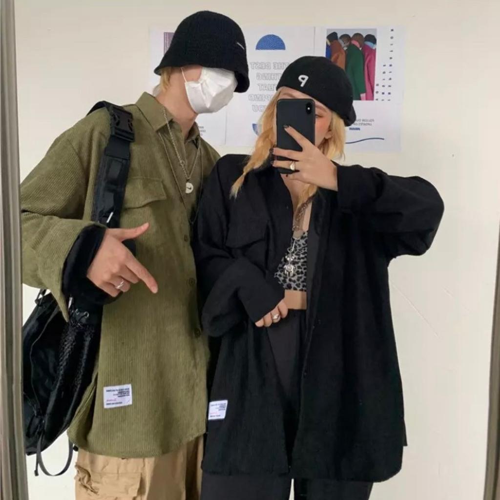 Áo sơ mi Nhung Tăm Jacket Áo bomber Bóng Chày Cao Cấp nhiều màu HIDO SHOP68