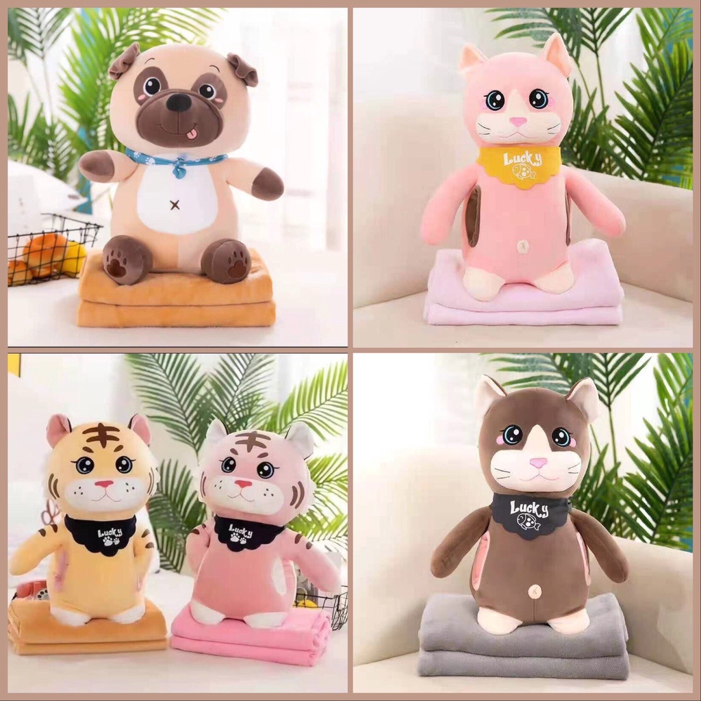 Bộ chăn gối hình thú Mèo Hổ xinh xắn Fhome