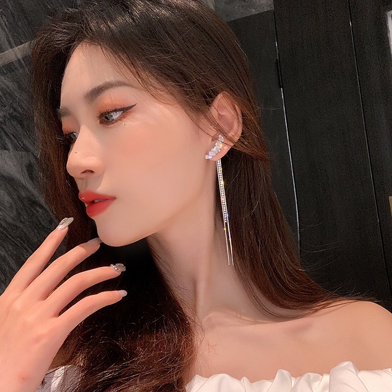 Bông Tai Tua Rua Cánh Thiên Thần Đính Đá Thời Trang