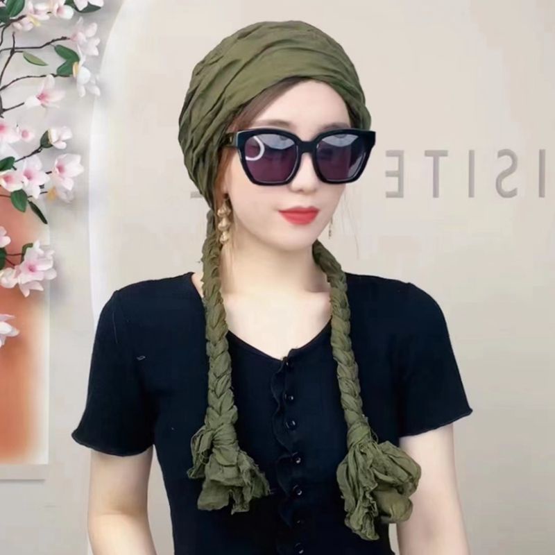 Shuofeng2022 Khăn Choàng Cotton Lanh Bện Sợi Đa Chức Năng Chống Nắng Chống Gió Phong Cách Mới Cho Nữ N