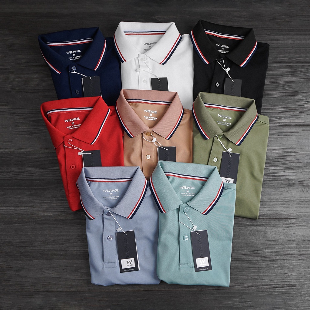 Áo Polo 2 Sọc Thể Thao Đánh Golf, Tennis, Chạy Bộ Mỏng Nhẹ Năng Động