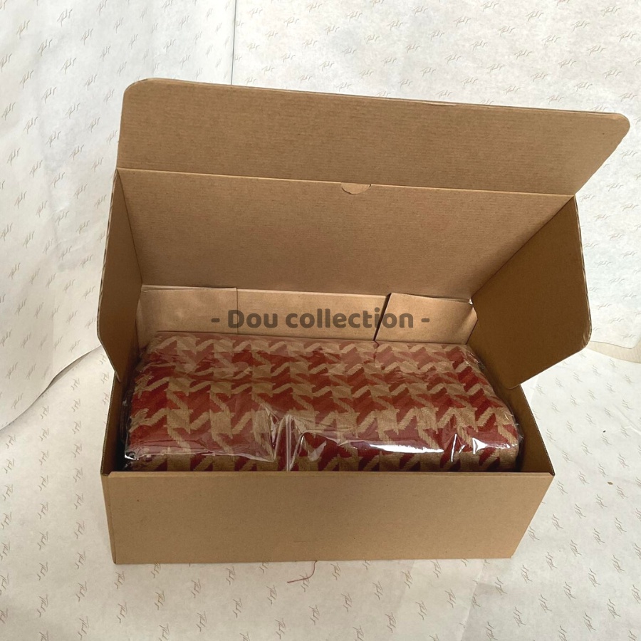 [NowShip2h] Hộp quà Kraft Vintage đựng quà tặng Khăn len và lụa đính nơ ruy băng dễ thương