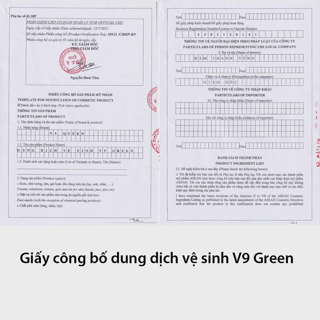 Dung dịch vệ sinh phụ nữ V9Queen, chiết xuất trầu không bạc hà V9 Green 100ml