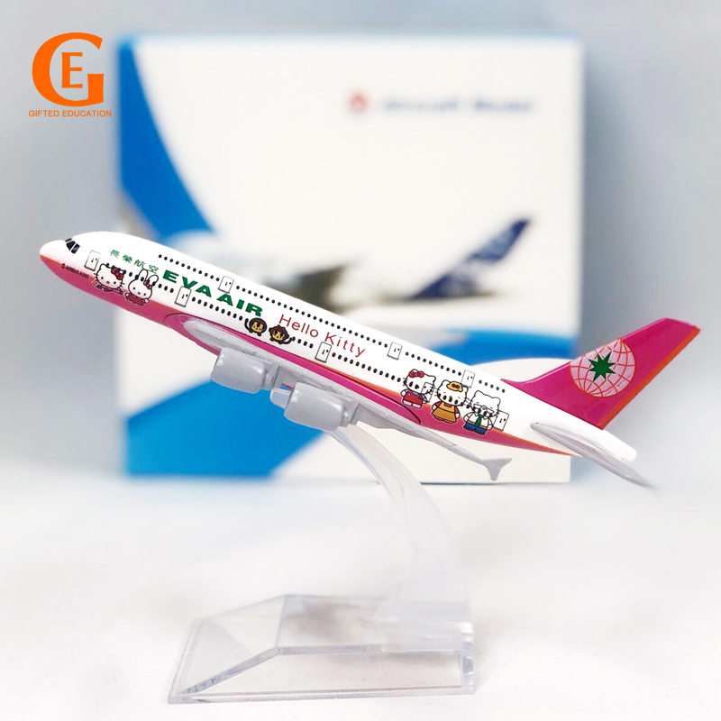 Mô Hình Máy Bay Đồ Chơi Eva Airbus 380 Hello Kitty A380 16cm