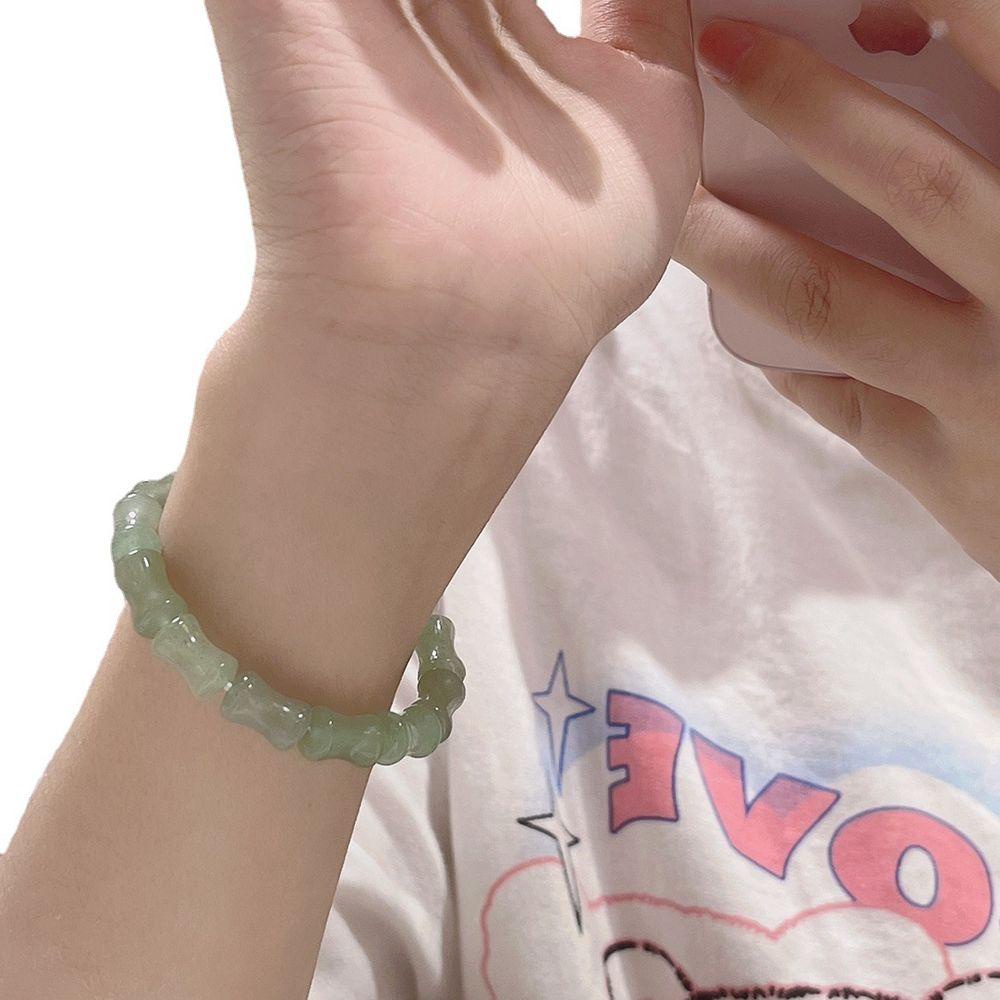 Vòng Tay Thời Trang Mùa Hè Cho Nữ|Vòng Tay Ngọc Bích Thiết Kế Nhỏ Nhắn Xinh Xắn Thời Trang