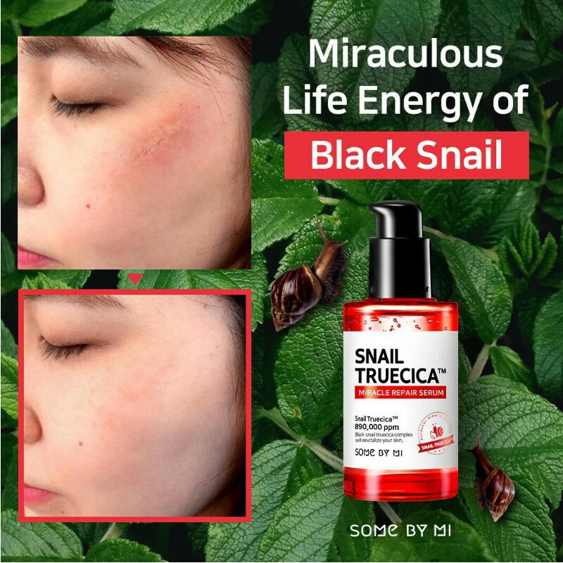 Tinh chất ốc sên đen giảm sẹo lõm - sẹo mụn Some By Mi Snail Truecica Miracle Serum 50ml