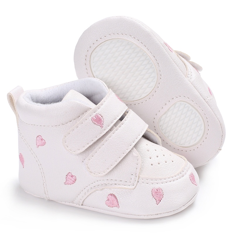 Đôi Giày Da PU Đế Cotton Chống Trượt Cho Bé Trai Sơ Sinh Tập Đi