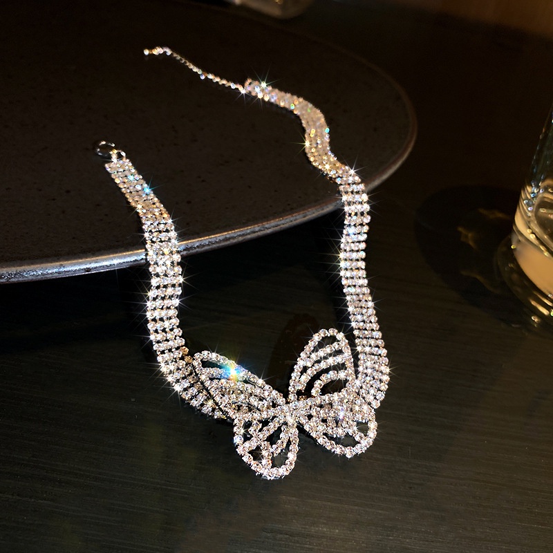 Choker Vòng Cổ Butterfly Đính Đá Cao Cấp Siêu Đẹp Sang Chảnh Dự Tiệc Mainia Shop