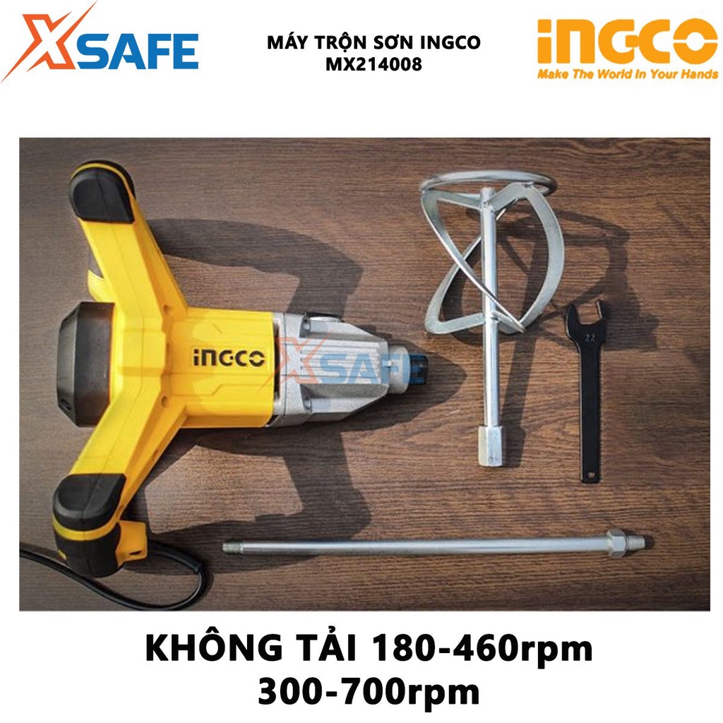 Máy trộn sơn INGCO MX214008 - Máy khuấy sơn 220V-400W vật liệu cao cấp, rắn chắc, độ bền cao, chịu lực, chịu nhiệt tốt