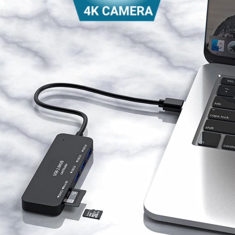 Bộ chia cổng usb kiêm đầu đọc thẻ nhớ SD đa năng chính hãng