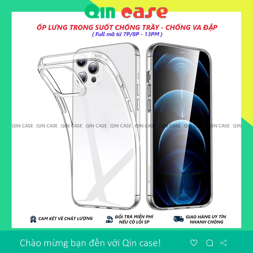 Ốp Lưng Trong Cao Cấp Loại Dày | Chống Trầy - Chống Ố - Chống Va Đập Cho ip 7/8plus/x/xr/xs/11/12/13/pro/max/promax