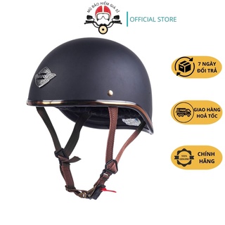 Mũ bảo hiểm nửa đầu NAPOLI N120 Gangster - Màu Đen Nhám , Xước Nhám Size (56 -59cm)