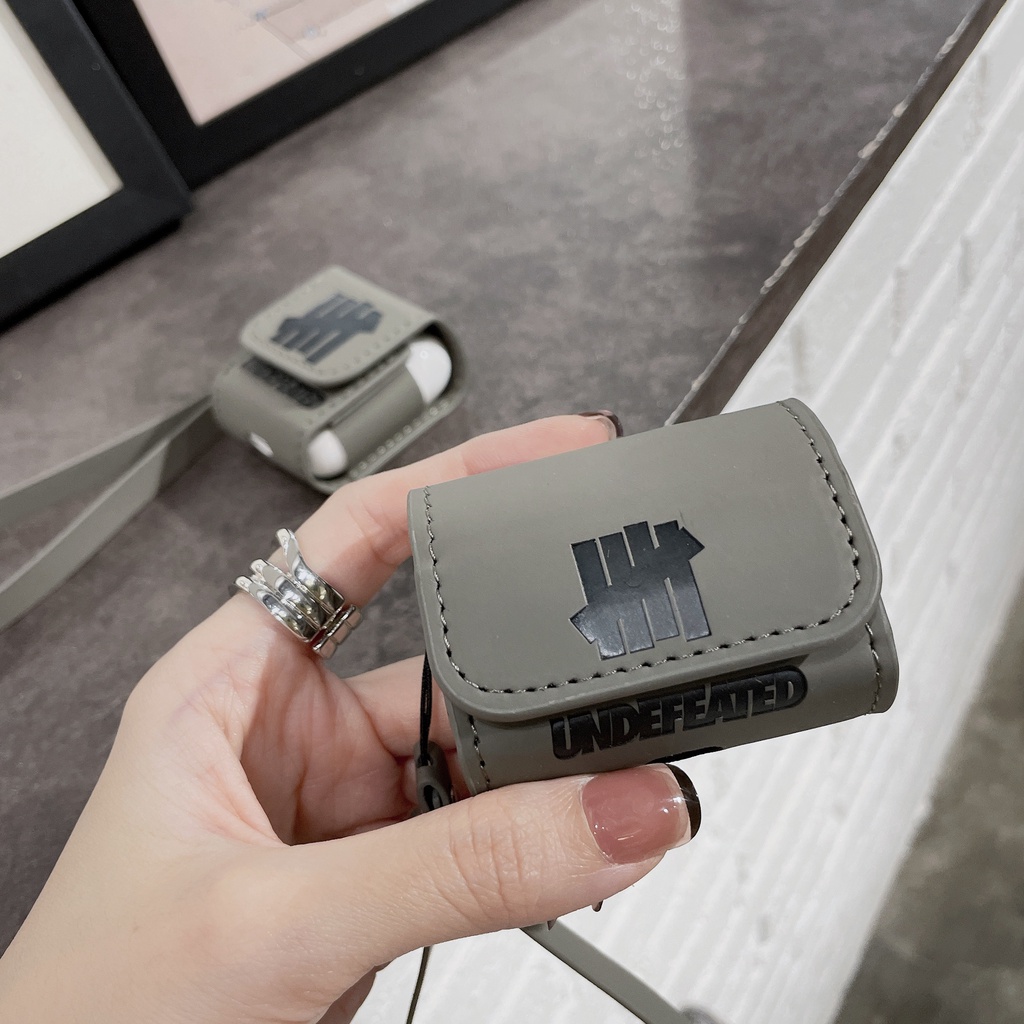 Vỏ Bảo Vệ Hộp Sạc Tai Nghe AirPods3 ADER Clein 2021 Bằng Da Màu Đen Thời Trang 2021 Mới Ốp