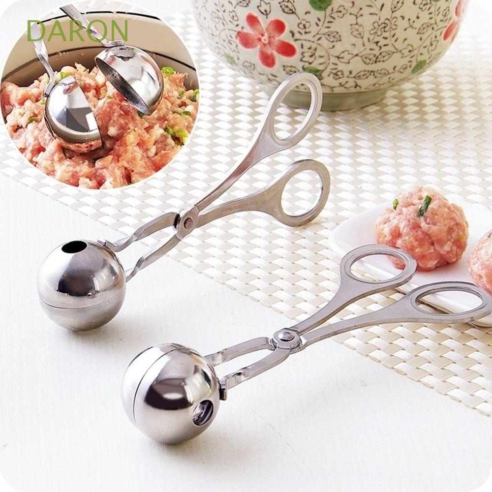 Khuôn Làm Thịt Viên Bằng Thép Không Gỉ Chống Dính Thiết Kế Đục Lỗ Tiện Dụng Diy