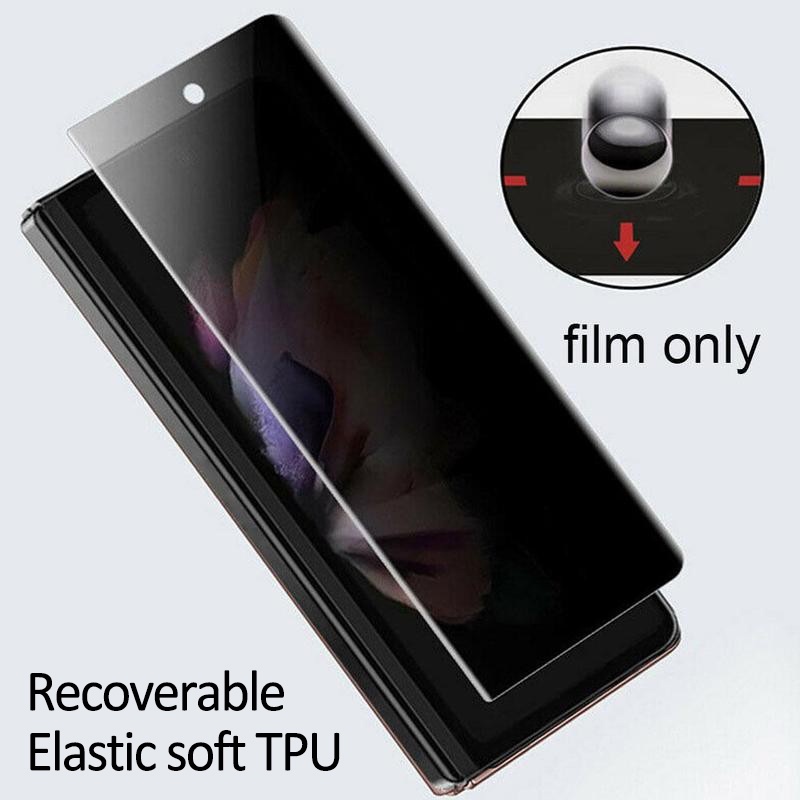 Set 2 Miếng Dán Màn Hình Bằng TPU Mềm Chống Nhìn Trộm Cho Samsung Galaxy Z Fold 3 Samsung Galaxy Z Fold 3