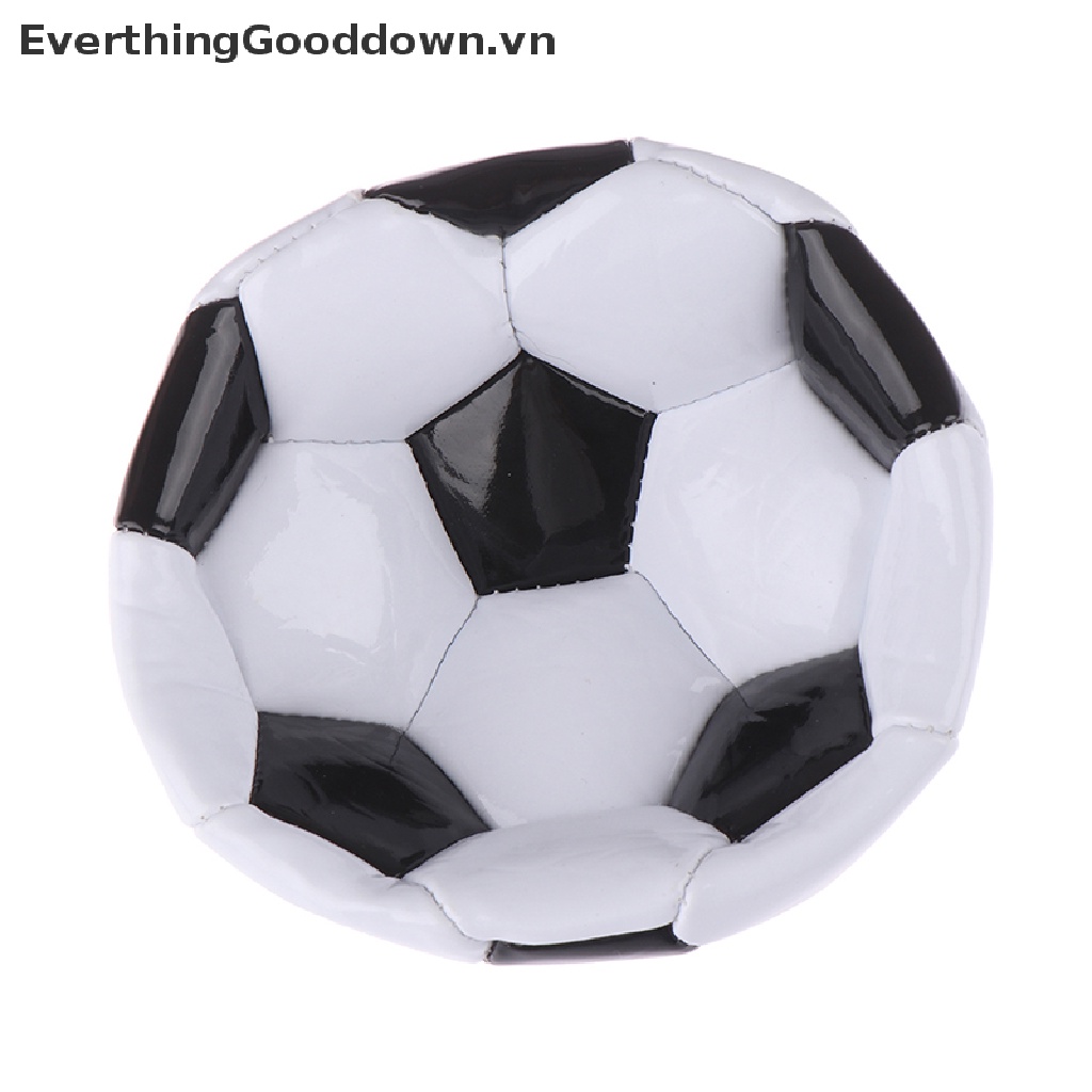 Everthinggooddown 1 Quả Bóng Đá Bằng Nhựa PVC Size 2 Màu Trắng Đen Cổ Điển Cho Bé