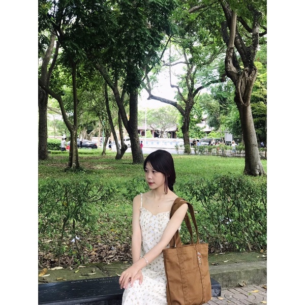 Túi tote canvas Brown DUJOUR phong cách hàn quốc