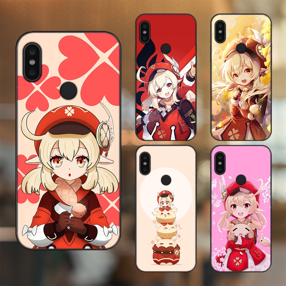 Ốp lưng Xiaomi Redmi Note 6 Pro viền đen in hình Klee Genshin Impact