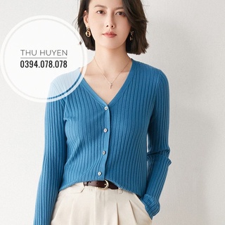 [ Kèm ảnh thật] - Áo khoác cardigan len gân hàng Quảng Châu