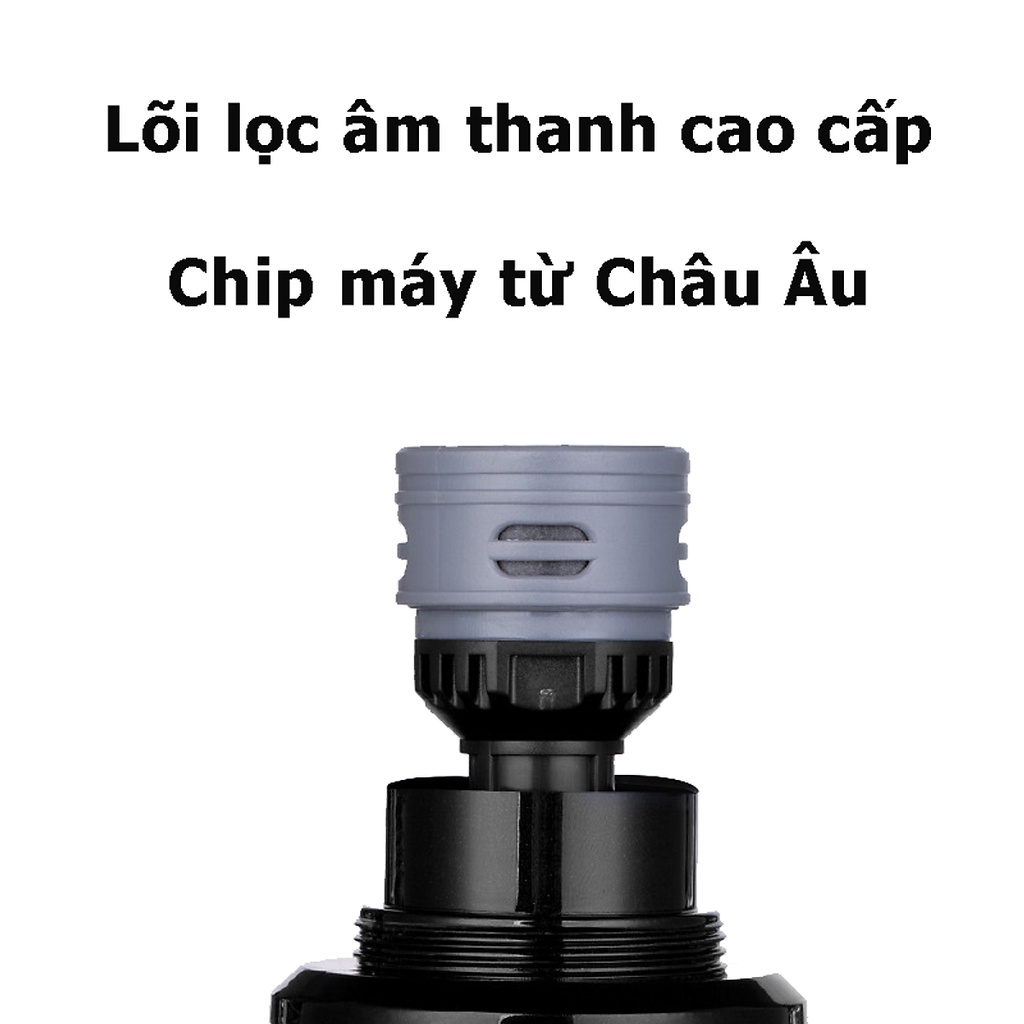 Micro Bluetooth không dây kèm loa Karaoke PKCB 390 10w Line 3.5mm, TF Chip DSP - Hàng Chính Hãng