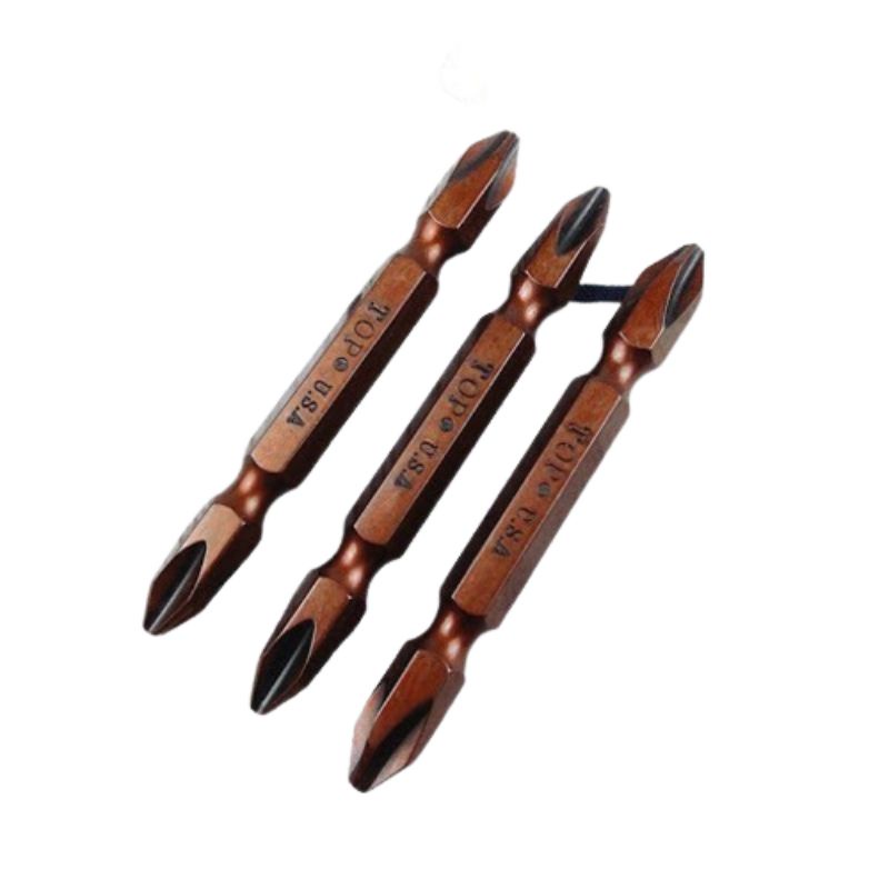 Vỉ 10 Mũi vít 2 đầu Bake, đầu vít 4 cạnh 65mm Top USA xi nâu cứng cáp siêu rẻ dùng siết và mở ốc tiện lợi - đầu bắn vít