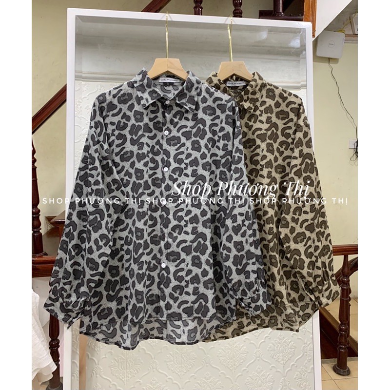 Áo sơmi oversize da báo hót 2021 (hình thật/sẵn) | BigBuy360 - bigbuy360.vn