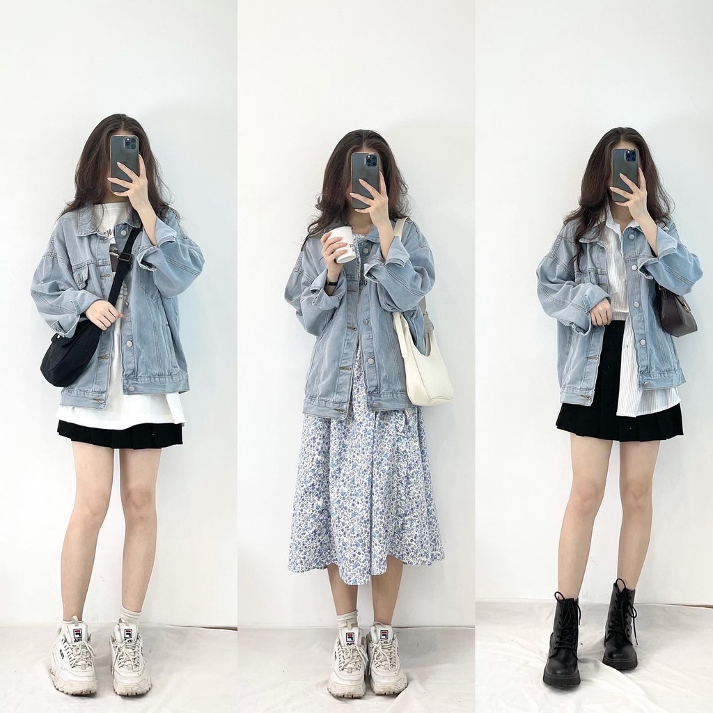 (FREESHIP) Áo khoác denim hàng quảng châu cao cấp