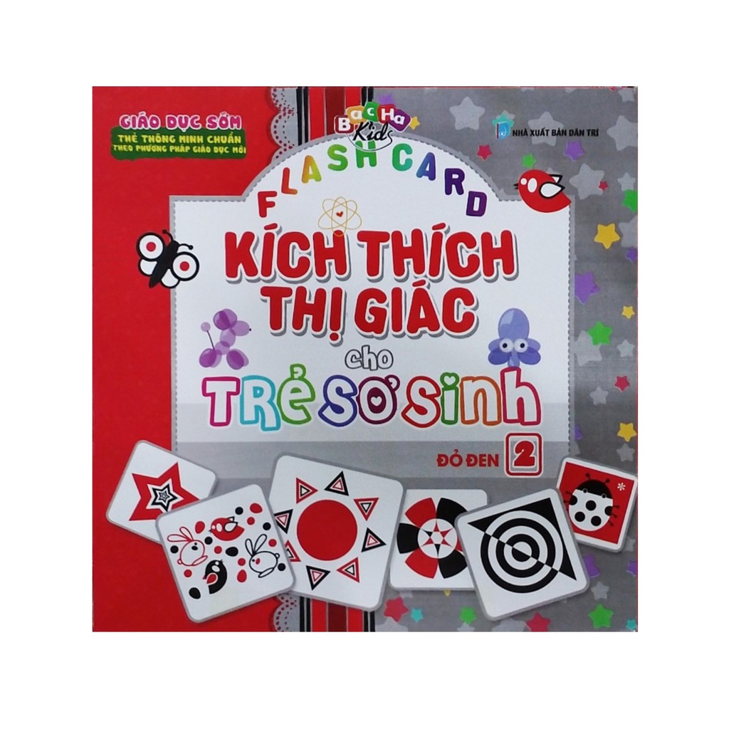 Flash card kích thích thị giác cho trẻ sơ sinh ( đỏ đen 2 )