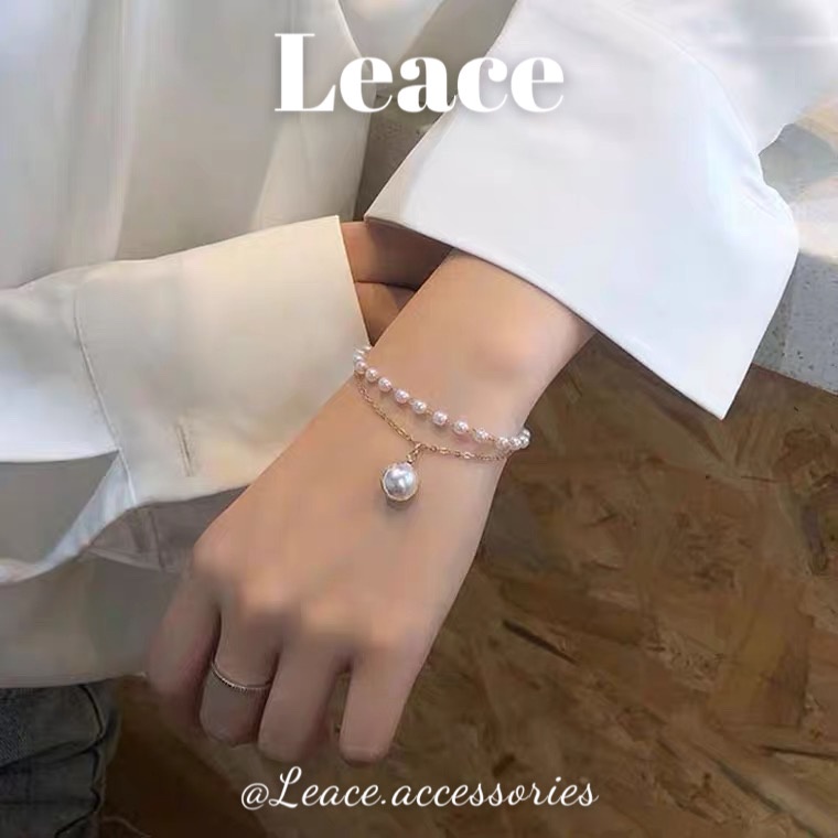 Vòng tay nữ, lắc tay 2 lớp đính ngọc đơn giản thời trang Hàn Quốc BL001,002 Leace.accessories