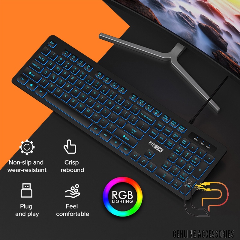 BÀN PHÍM MÁY TÍNH ALTEC LANSING - KEYBOARD ALGK 8264 ĐEN LED USB ALTEC LANSING