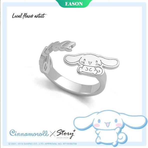 Dễ Thương Nhẫn Đeo Tay Kim Loại Hình Cinnamoroll Thời Trang Cho Nữ