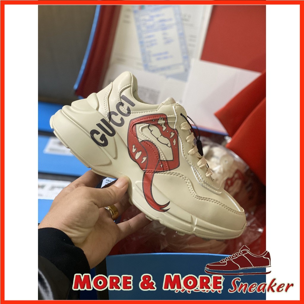 Giày Gucci Rhyton Môi sạch phối màu cực đẹp nam nữ