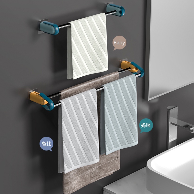 Giá treo khăn tắm gắn tường không cần khoan tiện lợi bền bỉ