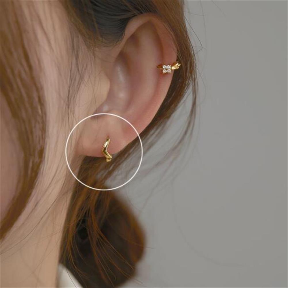 Bông Tai Dạng Vòng Nhỏ MIHAN1|Bông Tai Helix CZ Che Sụn Sụn Tai