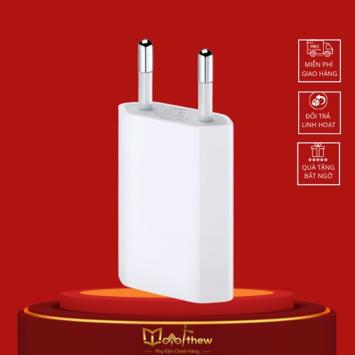 Củ sạc dẹt ip 5v-1.3A sạc nhanh chính hãng foxccon - Củ dẹt ip 7 chuẩn Hàn Quốc bảo hành 1 đổi 1