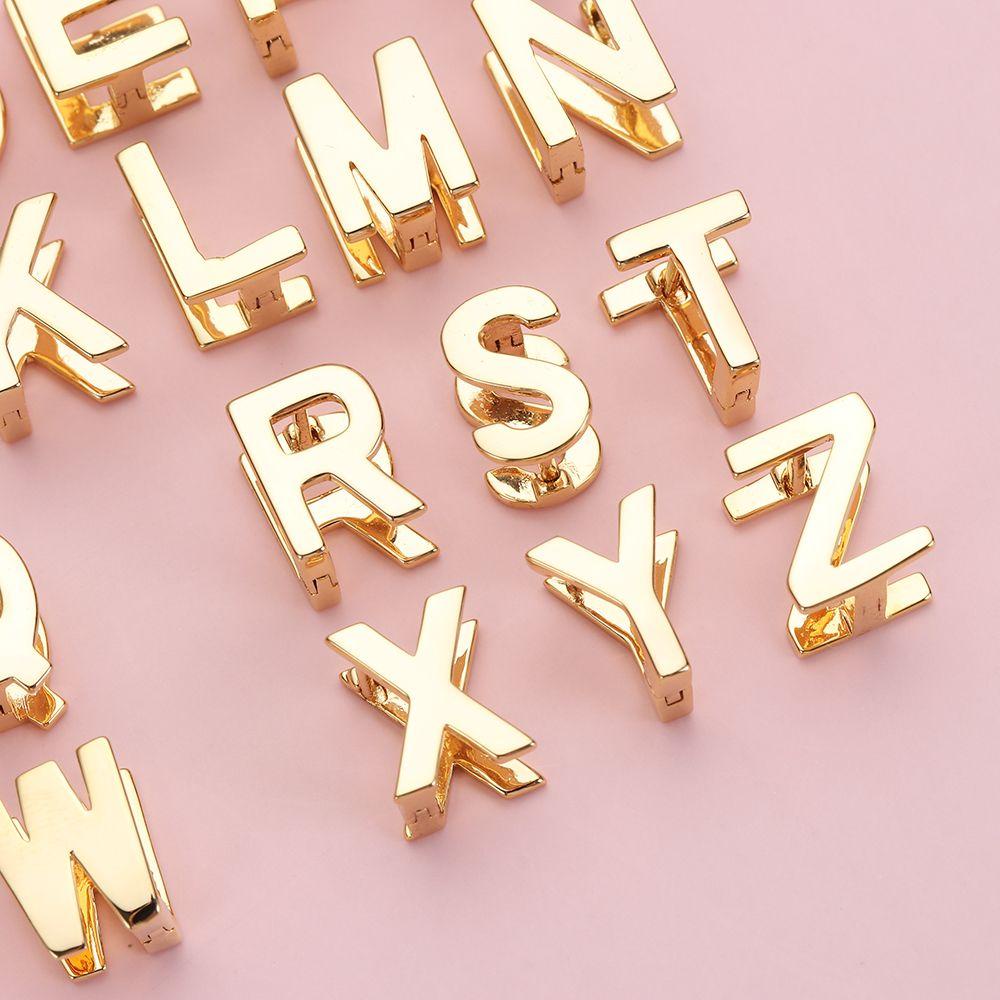 KAREN 1 Pair Stud Earrings Tiny Double-sided Letter Copper Fashion Jewelry