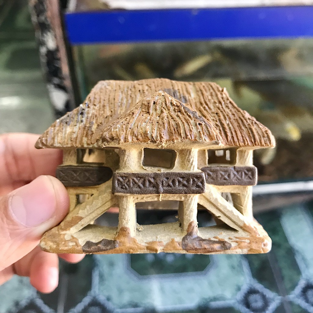 NHÀ TRANG TRÍ HỒ CÁ NON BỘ 7x5x6CM