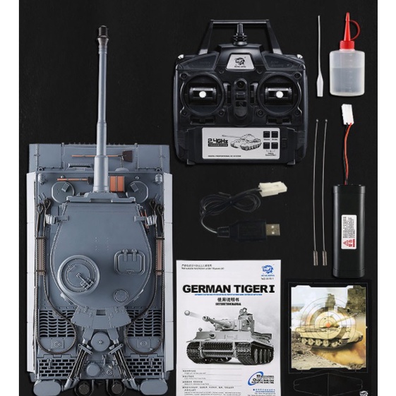 Xe tank Henlong 3818 Tiger bản cơ bản điều khiển từ xa