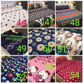 Bộ ga gối chăn phao 5 món poly cotton