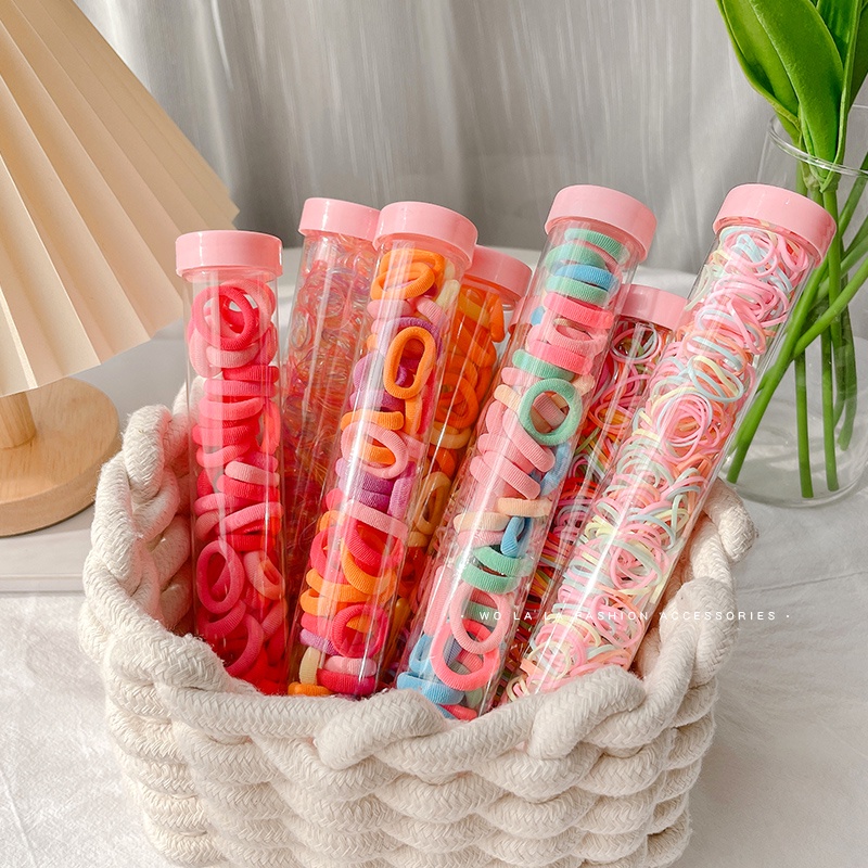 Dây Buộc Tóc Cao Su Co Giãn Nhiều Màu Sắc Dễ Thương Cho Bé Gái