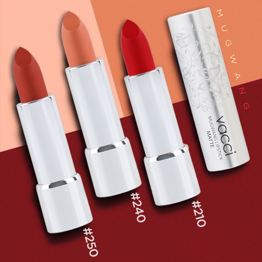 Son Nhung Lì Cao Cấp Vacci Mugwang Lipstick Matte - Màu chuẩn lì mềm mịn như nhung