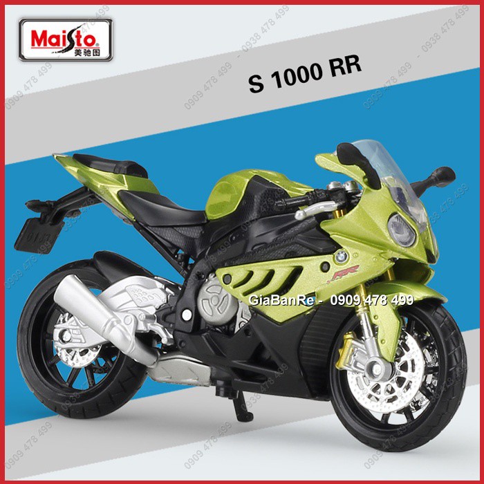 Xe Mô Hình Moto Bmw S1000rr Tỉ Lệ 1:18 - Maisto - Xanh Cốm - 8759