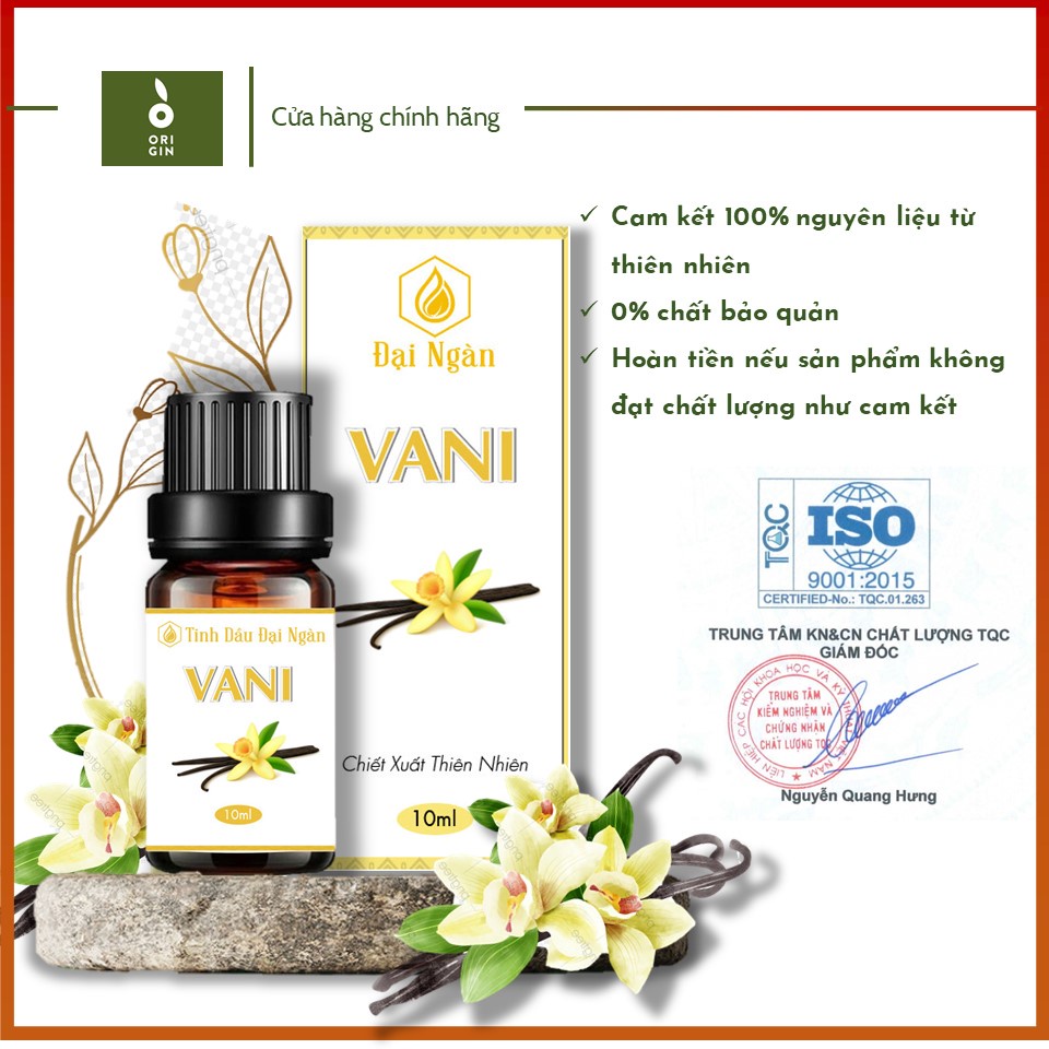 Tinh dầu thiên nhiên xông phòng hương Vani nguyên chất 10ml - sản phẩm của Daisy